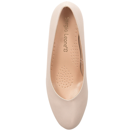Sergio Leone Beige Pearl Pumps
