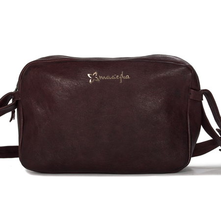 Maciejka Burgundy Leather Women's Handbag