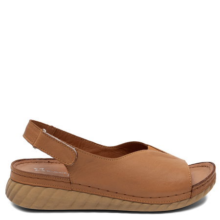 Maciejka Comfortable Leather Platform Sandals Orange L7633-29/00-1
