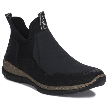 Rieker Comfortable Women's Slip-on Shoes Antistress Black N3275-00