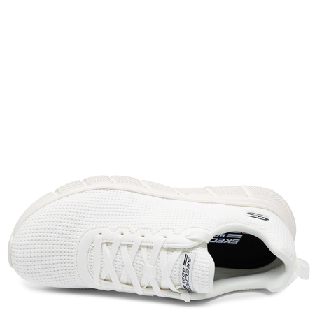 Skechers Bobs Squad Sneakersy Damskie na Platformie Białe 117346-W