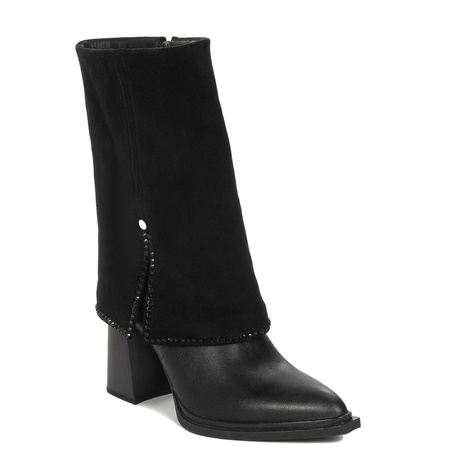 Maciejka Block-Heel Ankle Boots Leather Black K7206-01/00-8