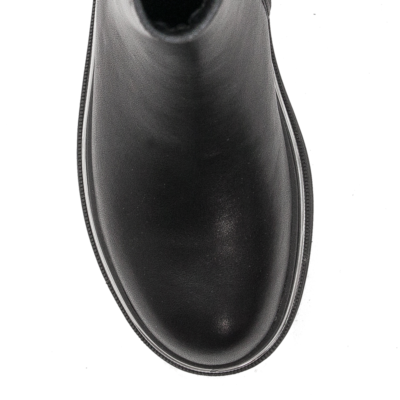 GOE Women's warm leather black boots