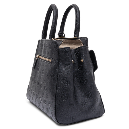 Guess Women's Large Classic Embossed Handbag Shoulder Bag Black HWPD2222070-BLACK