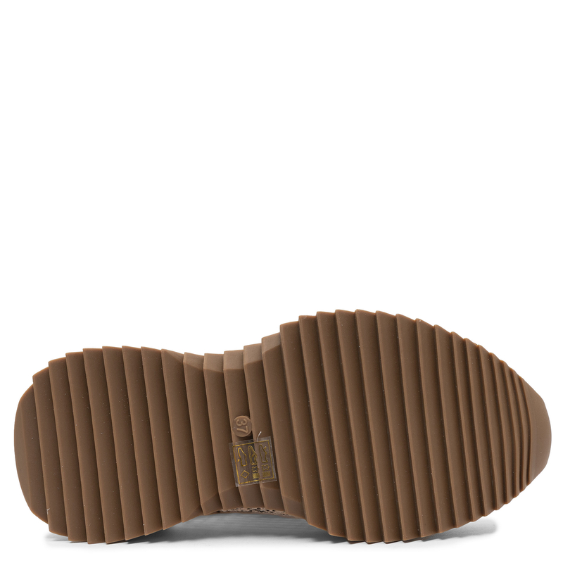 Filippo Skórzane Sneakersy Ażurowe Półbuty na Platformie Beżowe DP7707-26-BE