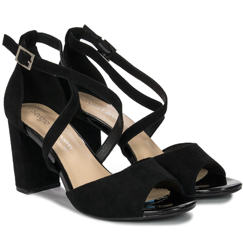 Sergio Leone SK865 Black Sandals