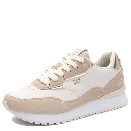 GAP Sneakersy Damskie na Platformie Białe Złote Detale GPW6135300049