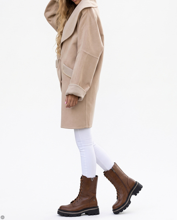 Maciejka Leather Lace-Up Ankle Boots On Platform Brown K7733-29/00-7