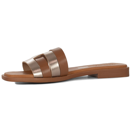  Maciejka Women's Flip-Flops Brown Gold