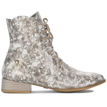 Maciejka Gold Lace-up Boots