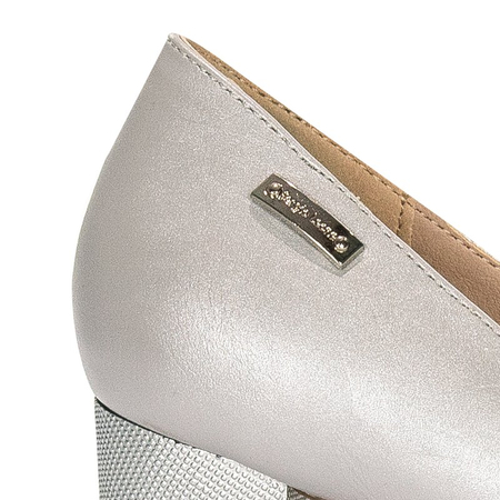 Sergio Leone PB130 Silver Pearl Pumps