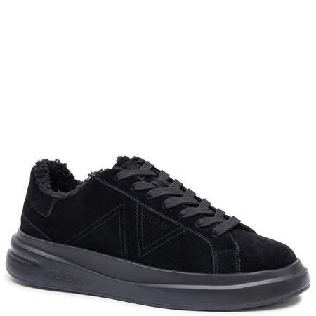 Guess Black Leather Men's Sneakers Insulated Black FMFEAL-LEM12-BLK