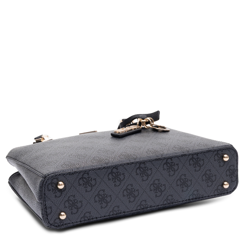 Guess Torebka Damska Pikowana Z Monogramem Elegancka Kuferek HWBG9672050-COAL