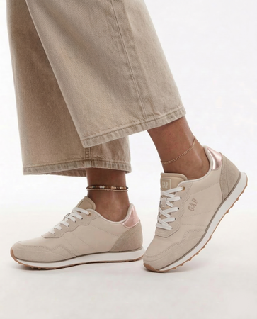GAP Classic Sporty Sneakers Metallic Detail Beige GPW6136120049