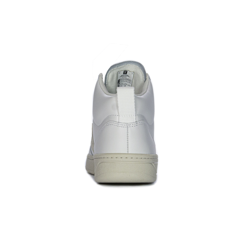Veja Sneakersy damskie skórzane wysokie White Natural białe