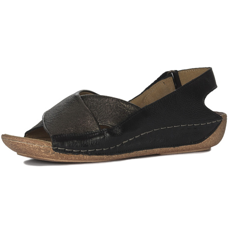 Maciejka Black Leather Sandals
