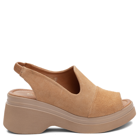 Artiker Leather Comfortable Wedge Sandals Orange 58C2045