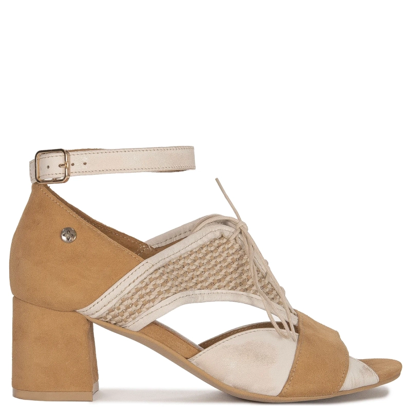 Maciejka Women's Leather Stiletto Sandals Carmel