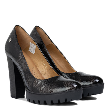 Maciejka Women's Black Slip-Ons on a Heel 2629W-06/00-1