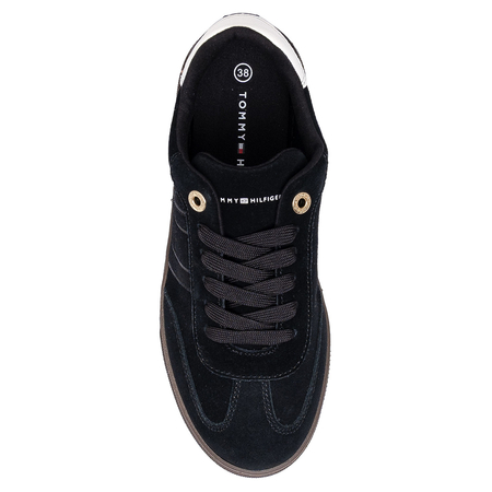 Tommy Hilfiger Platform Sneakers for Women with Embroidered H Black/Off White T3A9-33988-1840A794