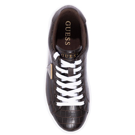 Guess Croc-Effect Sneakers Platform Chocolate Brown FLFD15PEL12-DBR