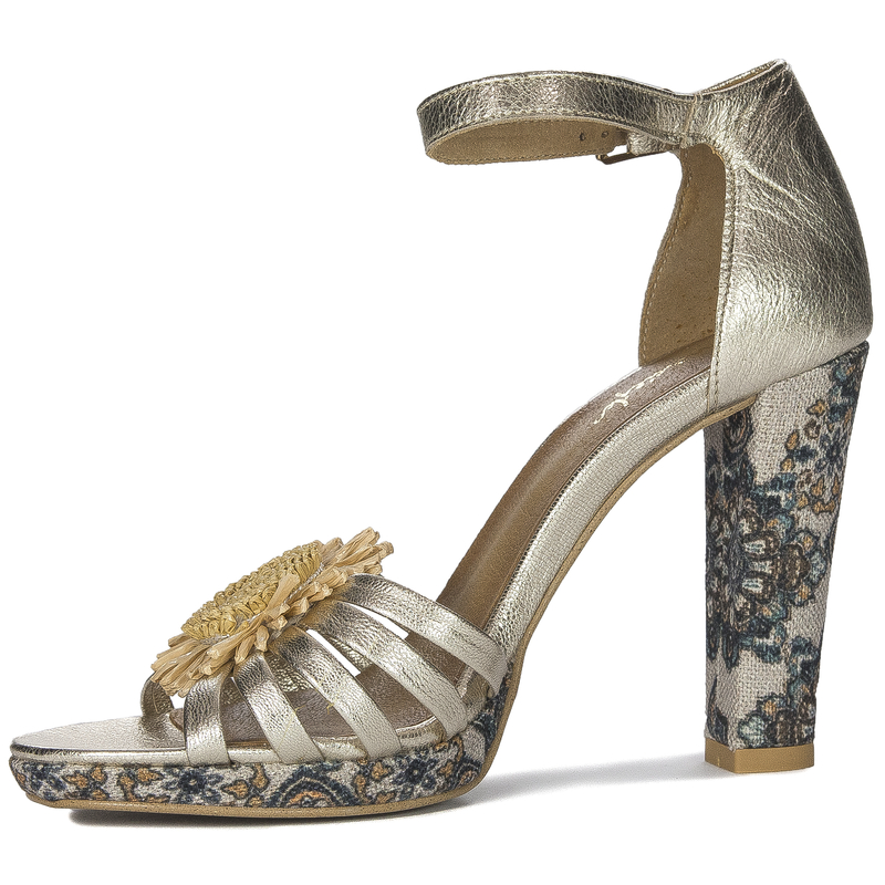 Maciejka Women's Gold Sandals On Heel