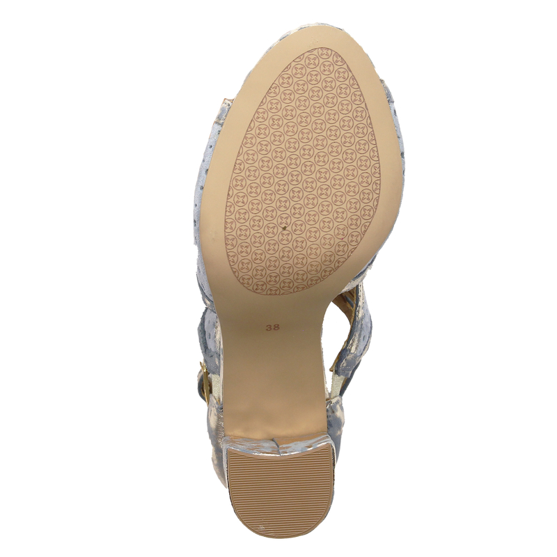 Maciejka 06555-06/00-5 Blue + Gold Sandals