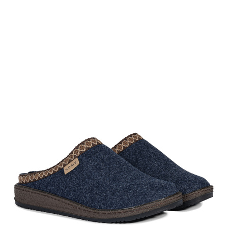 Inblu Felt Slip-On Home Slippers Cozy Comfort Grey-Blue NL000009-AVIO