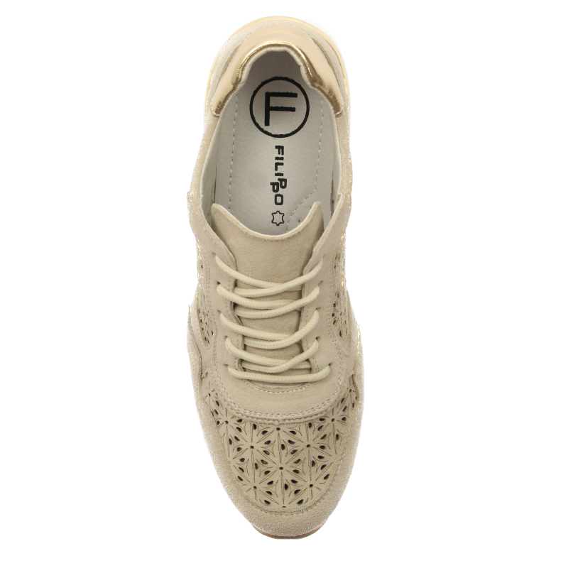 Filippo Women's Sneakers Leather Beige