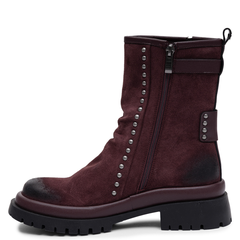 Maciejka Women's Natural Leather Ankle Boots Elegant Burgundy Winter Style K7727-23/00-7