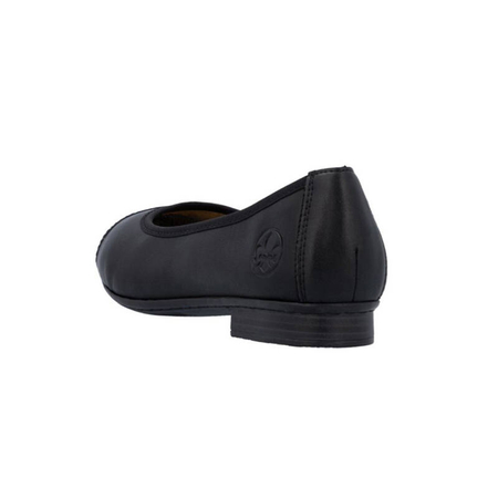 Rieker Baleriny Damskie Skórzane Black