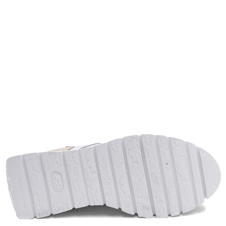 Wonders Skórzane Sneakersy na Platformie Wielokolorowe A-24101-BEIGE