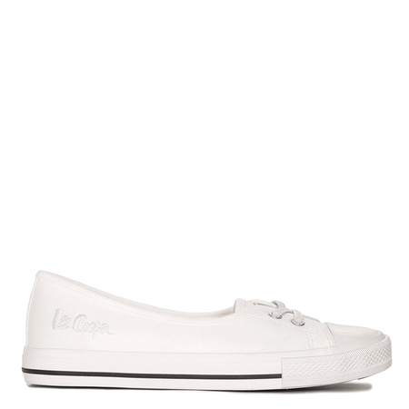 Lee Cooper Białe Materiałowe Trampki Slip-On Niskie Białe LCW-26-31-4356L