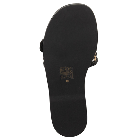  Inuovo Women's Leather Flip-Flops Black