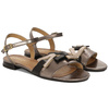 Maciejka Women's Leather Sandals Black Gold