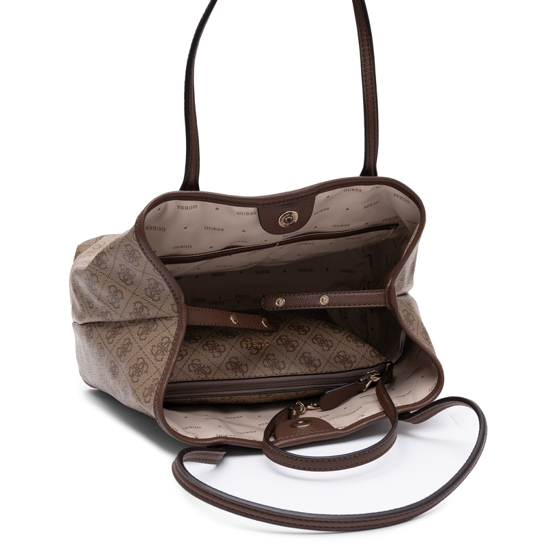 Guess Victtoria Shopper Bag With Monogram Brown HWESG951428-BROWN