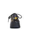 Maciejka Women's Platform Shoes - Black Sneakers with Abstract Pattern