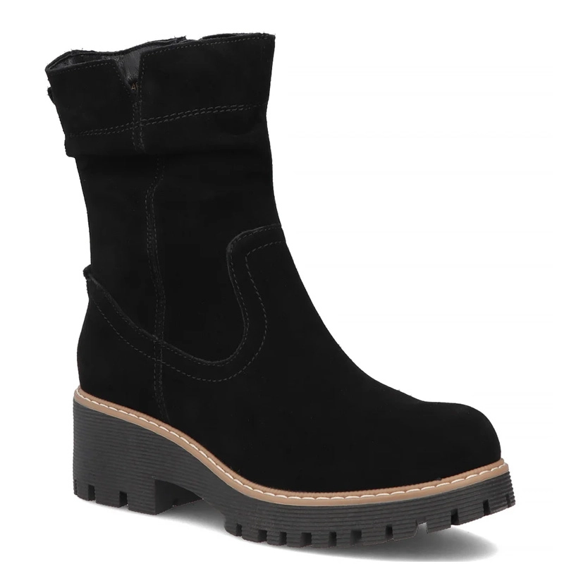 Filippo Suede Ankle Boots Warm Lined Black DBT6402-25-BK