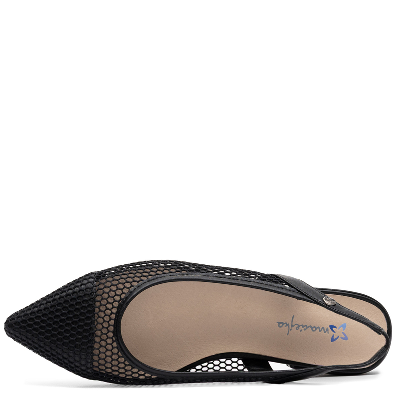 Maciejka Mesh Slingback Flats Pointed Toe Black K7525-01/00-1