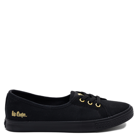 Lee Cooper Classic Low Sneakers With Gold Logo Black LCW-26-02-4045L