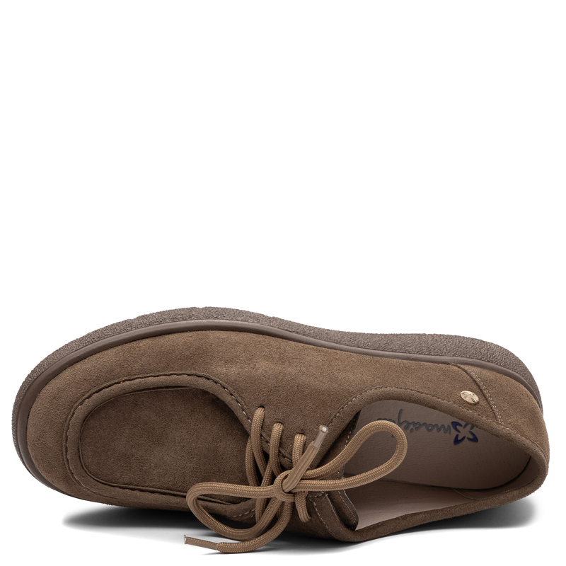 Maciejka Women's Natural Suede Leather Lace-Up Shoes Brown K7189-04/00-1