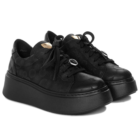 Maciejka Women's Leather Sneakers Black