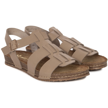 Maciejka Women's Leather Sandals Beige