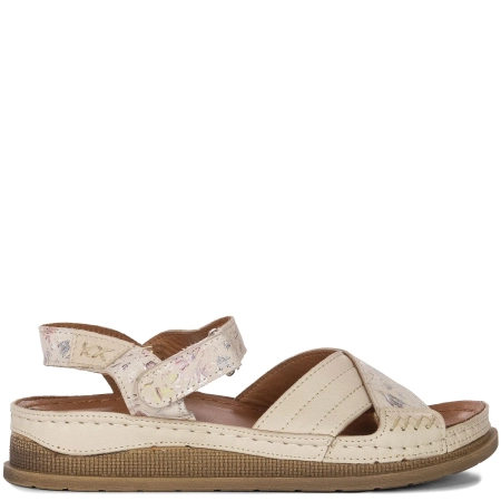 Maciejka Leather Comfort Platform Sandals Beige L7064-37-00-1