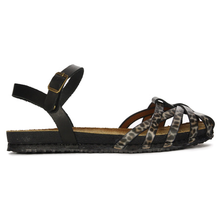 Maciejka Women's Leather Brown And Black Sandals