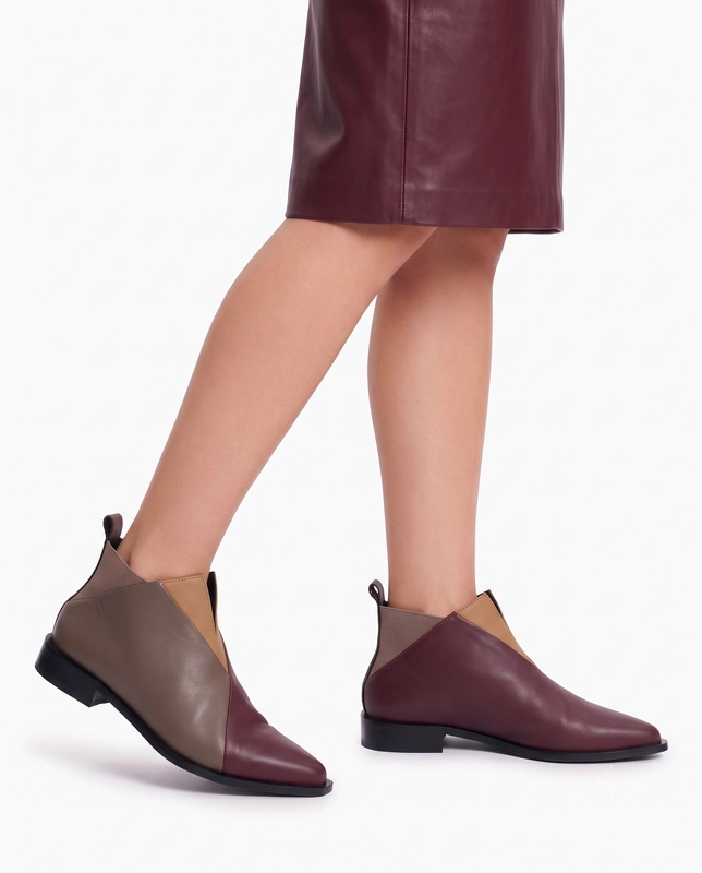 Maciejka Women's Leather Ankle Boots with Zipper Multicolor K7834-23/00-7