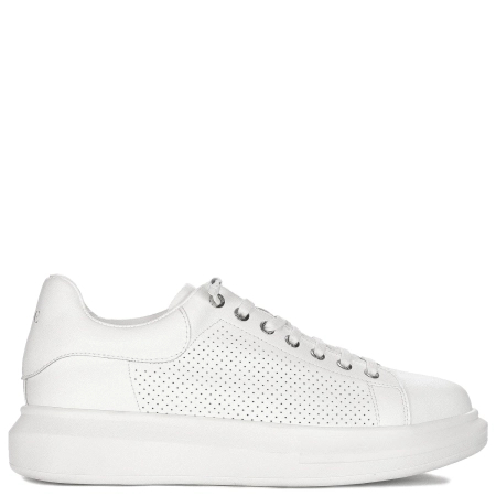 GOE Sneakersy męskie skórzane White białe
