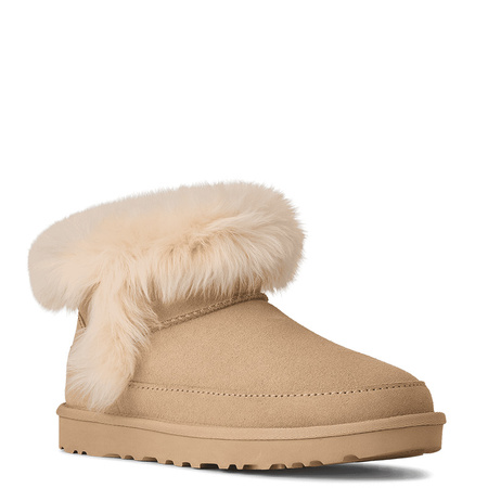 UGG Na Platformie Śniegowce Damskie Z Wełną Owczą Beżowe 1173832-SNDCS