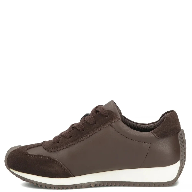 Filippo Leather Sneakers Suede Details Brown DP7979-26-D-BR