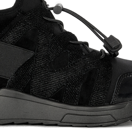 Półbuty Sneakersy damskie Filippo skórzane czarne